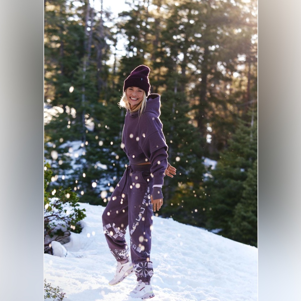 NWOT Free People Movement  Snow Flow Joggers In Driftwood Combo - Picture 4 of 12
